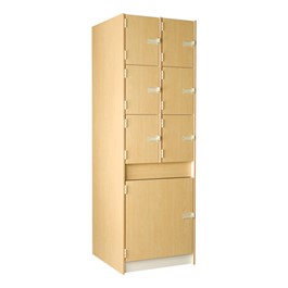 Multi-Sized Instrument Locker w/ Solid Doors - 7 Compartments (27\" D)